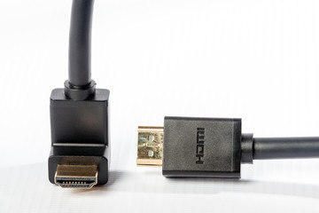 HDMI cables with angular plug