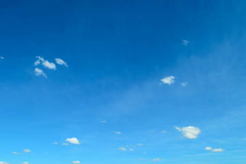 Blue sky with clouds.