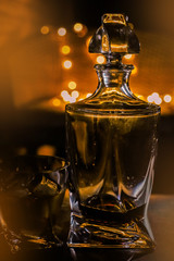 decanter and whiskey glasses