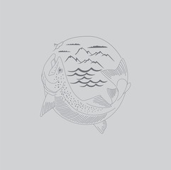taimen fish logo