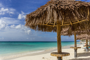 Fototapeta na wymiar Druif beach. Aruba island.
