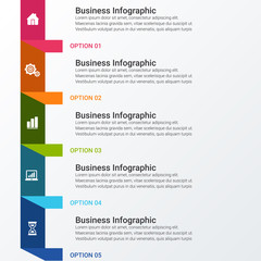 Fototapeta premium Presentation business infographic template with options. Vector illustration.
