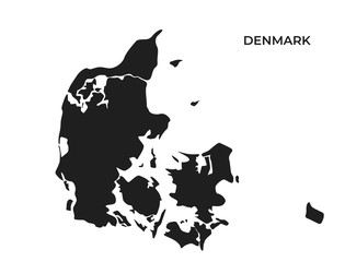 Denmark map icon. isolated vector geographic template of european country