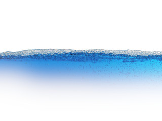 Obraz na płótnie Canvas blue water with bubbles