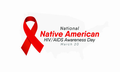 Vector illustration on the theme of National Native American HIV/AIDS Awareness Day observed on 20th March.