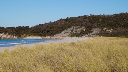 the spectacular red rocks bays of fire in tasmania, australia