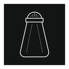 vector icon, salt shaker shape with salt