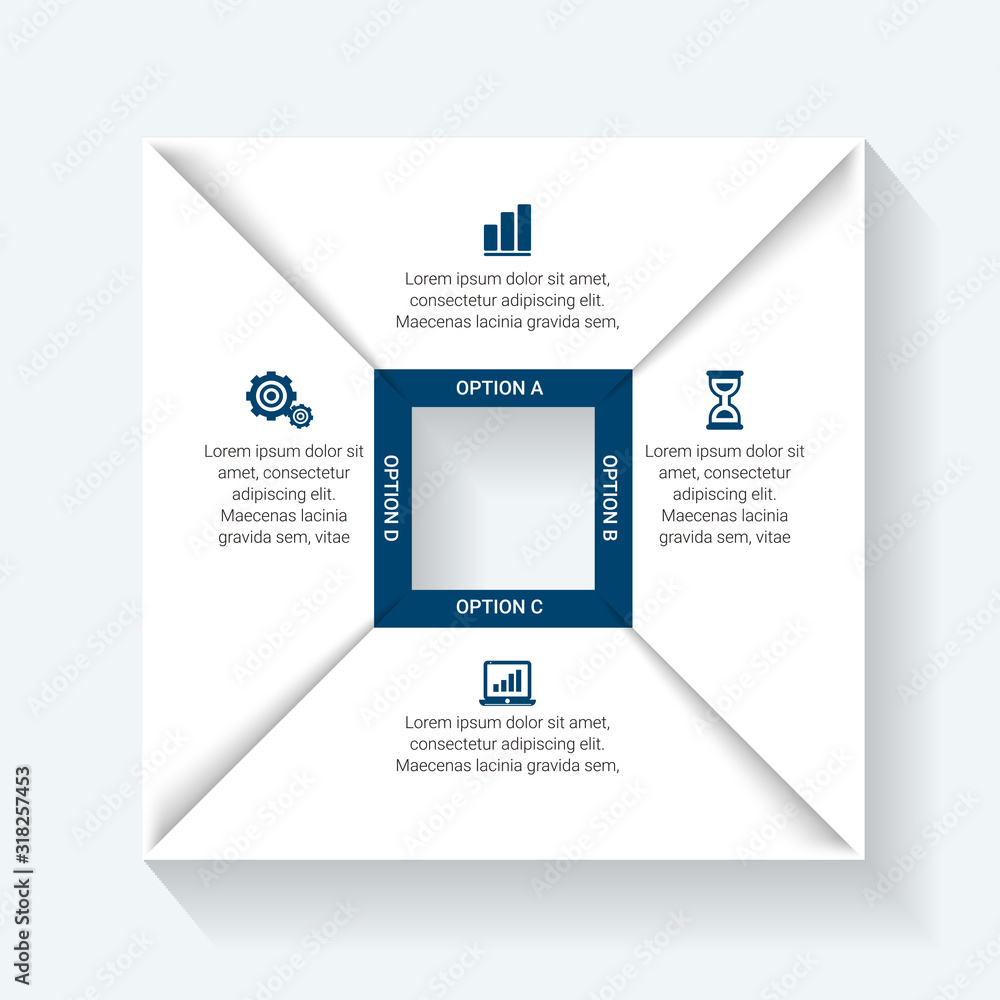 Poster vector infographic design template with icons and options or steps. diagram, presentations, workflow