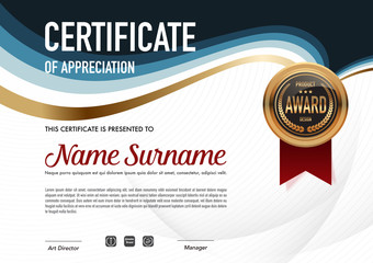 Certificate template luxury and diploma style,vector illustration.