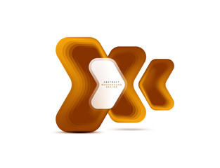 Vector arrow geometric banner created with blend color shapes effects. Trendy simple button, icon or business branding logo template, minimal style. Illustration For Wallpaper, Banner, Background