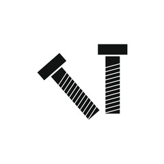 vector icon, two metal screws