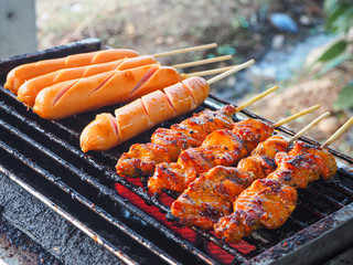 How to Cook Chicken Sausage in Oven? | grilled sausage and chicken on infared stove not smoke