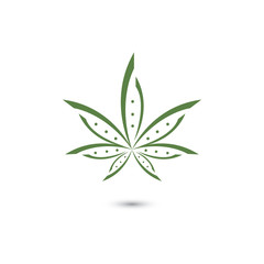 Canabis leaf vector illustration icon design