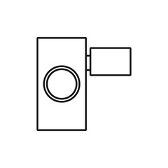 vector icon, old camcorder shape