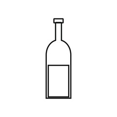 vector icon, wine bottle shape