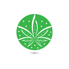 Canabis leaf vector illustration icon design