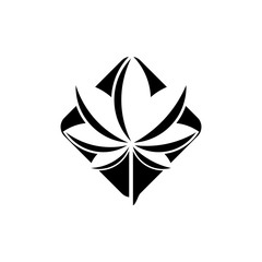 Canabis leaf vector illustration icon design