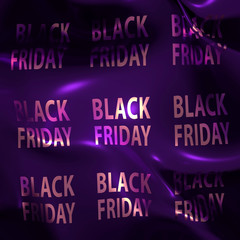 Beautiful luxury flag with a golden congratulation. 3d illustration, 3d rendering.