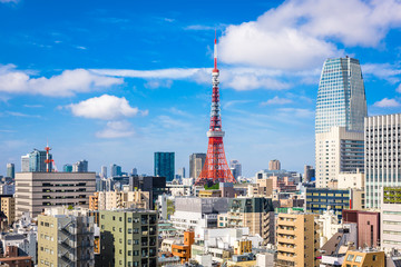 Fototapeta na wymiar Tokyo, Japan Cityscape from Toranomon District