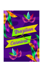 Obraz premium Brazilian carnival wallpaper background flyer