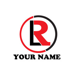 LR letter initial icon logo design inspiration vector template