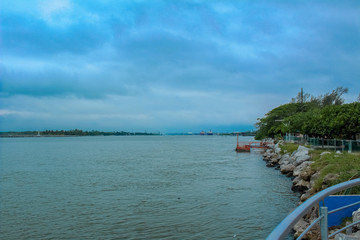 tropical island in the sea