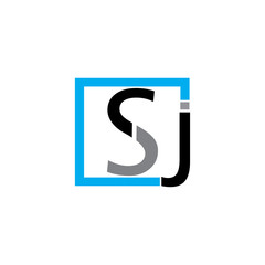 SJ letter initial icon logo design inspiration vector template