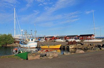 kleiner Fischerhafen auf Öland, schwedische Ostseeinsel