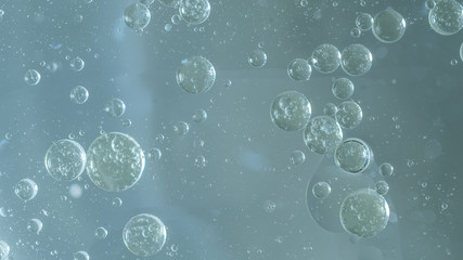 Abstract Blue water bubbles background