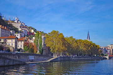 Les quais de Saône à Lyon
