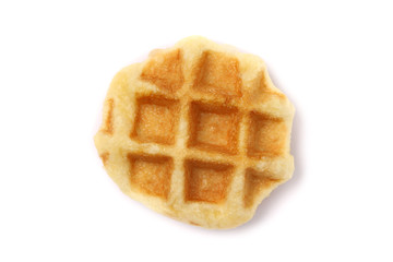 Freshly baked Delicious Waffles isolated on white background