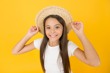 Ambitious and beautiful. she loves vintage. teen girl summer fashion. little beauty in straw hat. beach style for kids. happy summer vacation. relax and have fun. travel to hawaii. aloha. retro child