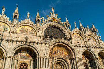 Obraz premium Exterior of famous Saint Mark's Basilica in Venice, Italy