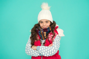 Youth street fashion. Winter fun. Feeling good any weather. Child care. Stay warm and stylish. Cold winter days. Vacation time. Stay active during season. Kid wear knitted warm clothes. Winter vibes