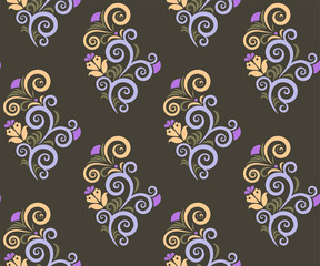 Vector ornamental hand drawing decorative background. Ethnic seamless pattern ornament. Vector pattern.