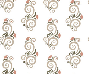 Vector ornamental hand drawing decorative background. Ethnic seamless pattern ornament. Vector pattern.