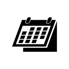 Calendar icon, logo isolated on white background