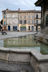 Fototapeta na wymiar Place de la Republique in Arles. Bouches du Rhone; France