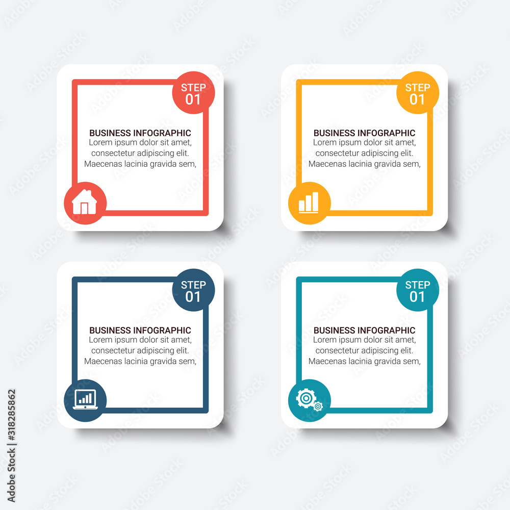 Poster infographic design vector workflow layout, diagram, annual report, web design. business concept with