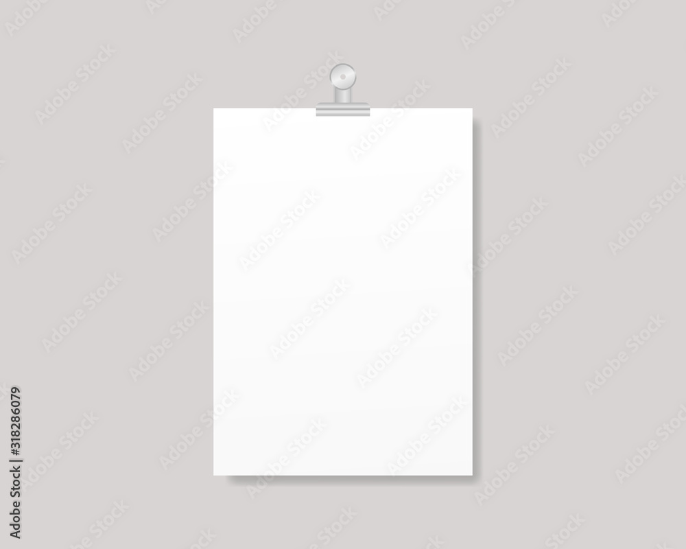 Poster blank flyer poster. empty a4 or a3 sized vector paper frame mockup. mockup vector isolated. template