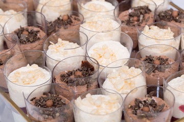 details of candy bar with fresh sweets