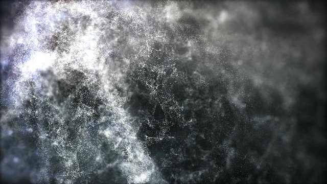 Abstract motion background shining flying particles stars magic dust and light waves