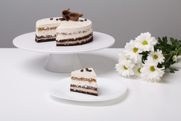 close up of conceptual sweets, on a white table