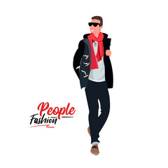 Fashion people. Style smart vector illustration.