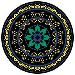 Mandala decorative ornament. Can be used for greeting card, phone case print, etc. Hand drawn background