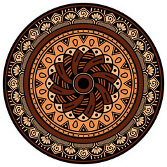 Mandala decorative ornament. Can be used for greeting card, phone case print, etc. Hand drawn background