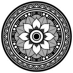 Mandala decorative ornament. Can be used for greeting card, phone case print, etc. Hand drawn background