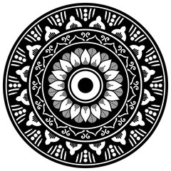 Mandala decorative ornament. Can be used for greeting card, phone case print, etc. Hand drawn background