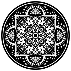 Ethnic Mandala Ornament. Arabic, Pakistan, Moroccan, Turkish, Indian, Spain motifs