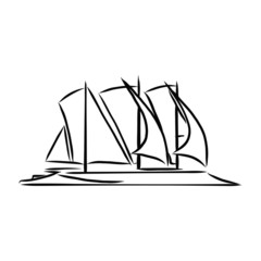 vector illustration of a boat